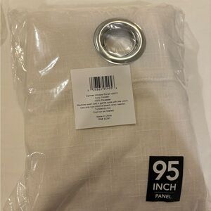 95 Inch White Curtain Panel